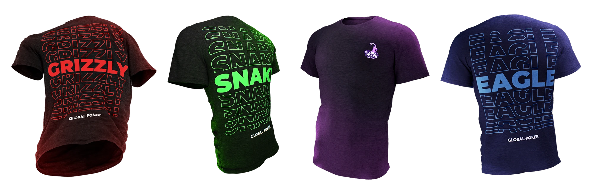 Tournament shirt designs featuring the event mascots